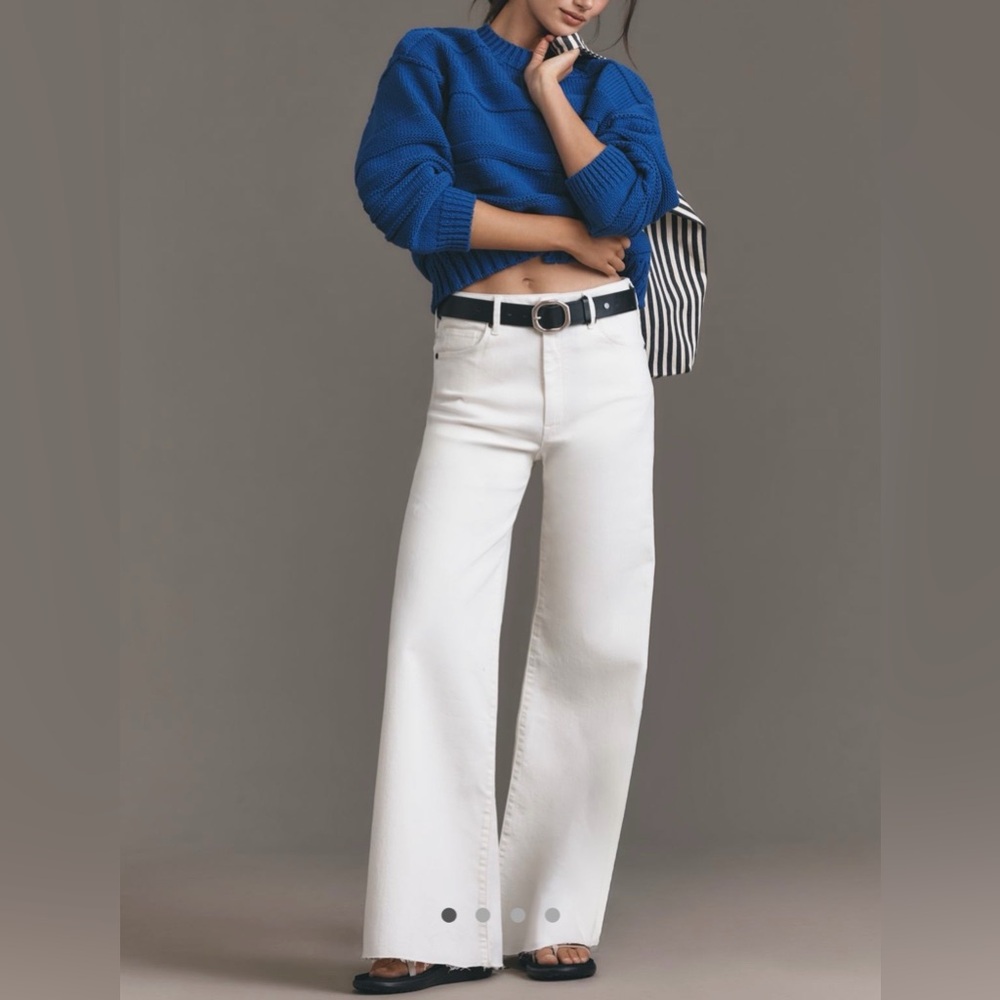 Anthropologie The Robbie High Rise Flared Fray Jeans